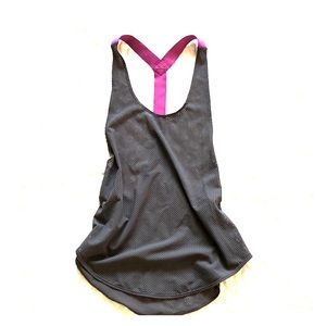 Gray with Magenta Straps Racerback